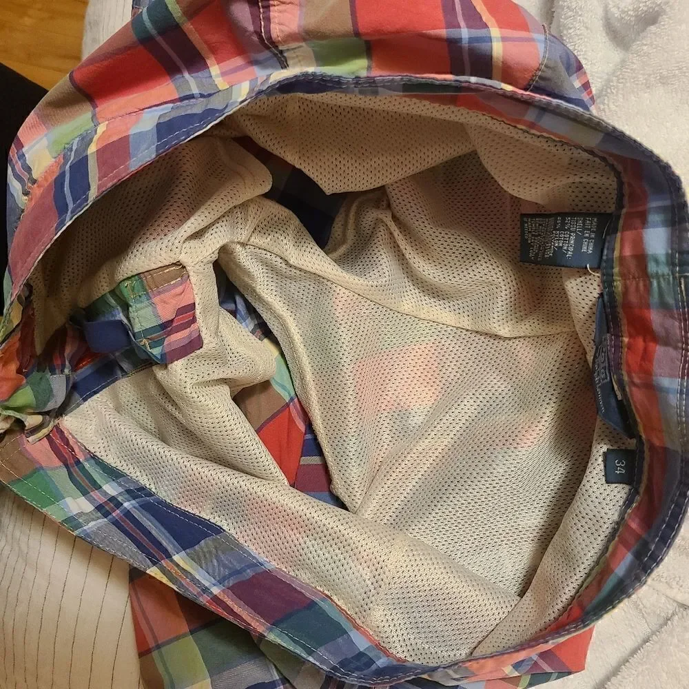 Polo Ralph Lauren Swim Trunks Madras Plaid Size 34
